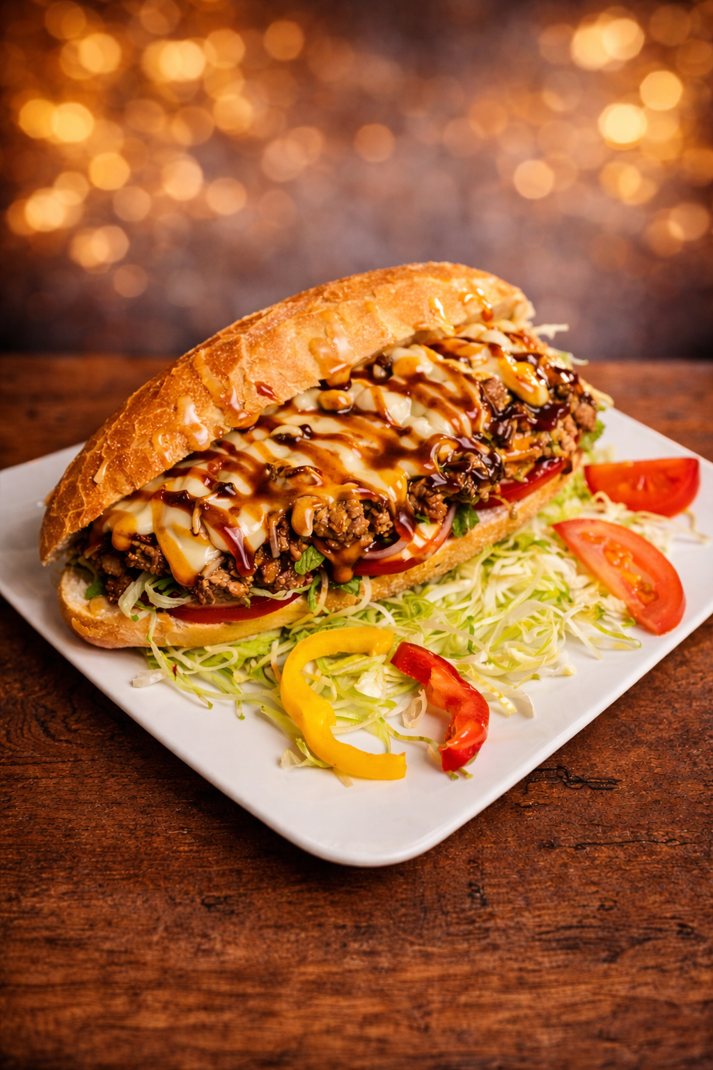 Teriyaki Cheese Steak Sandwich